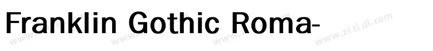 Franklin Gothic Roma字体转换